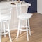 Flash Furniture Liesel Commercial Wooden Classic Ladderback Swivel Barstool w/Solid Wood Seat, Antique White Wash ES-UN-31WS-29-WH-GG - alternate 7